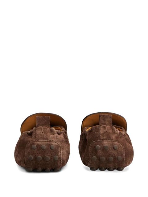 Tod's pebble-detail loafers - Brown