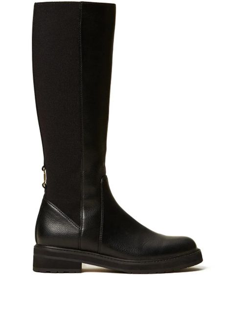 TWINSET elastic-back high boots - Black - zdjęcie produktu nr 1
