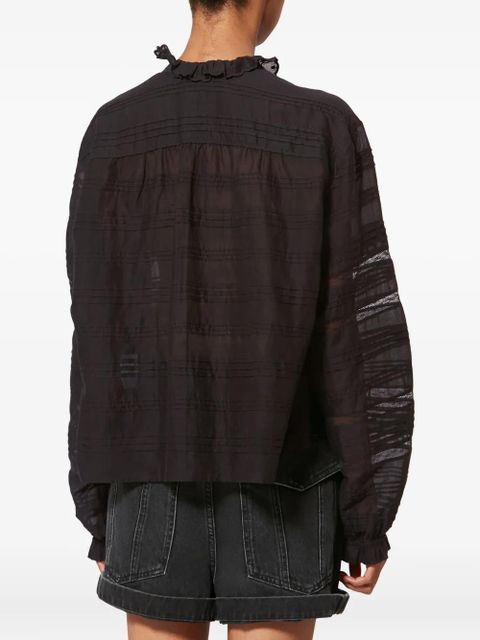 MARANT ÉTOILE Peline ruffled shirt - Black