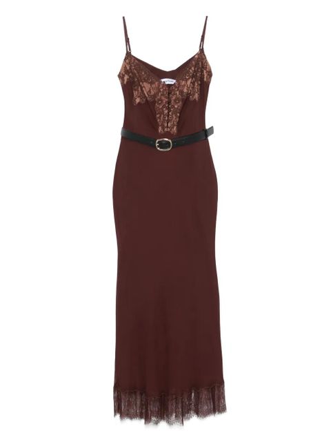 Self-Portrait lace-embellished dress - Brown - zdjęcie produktu nr 1