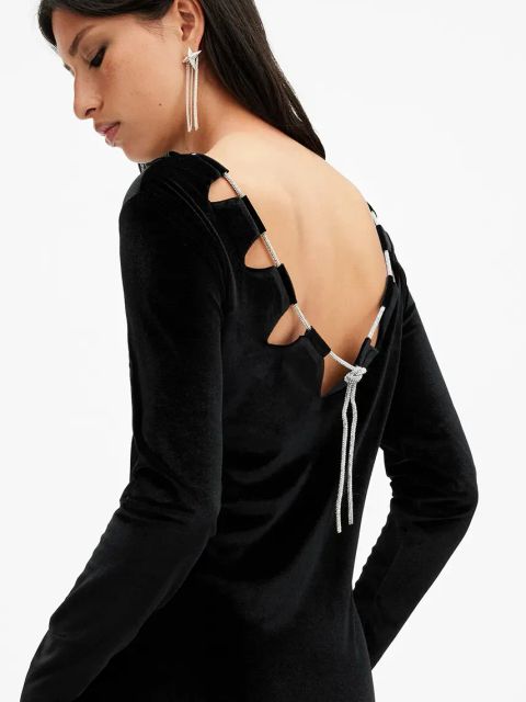 AllSaints sukienka REGINA kolor czarny mini dopasowana W172DB