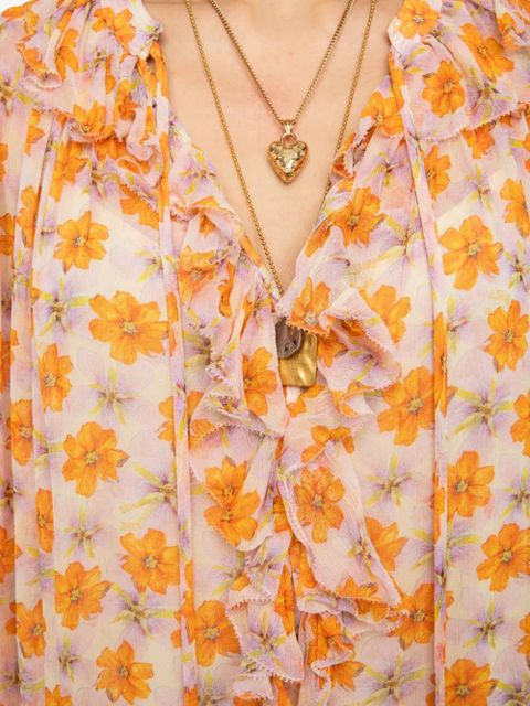 Zadig&Voltaire Ralicel floral maxi dress - Neutrals