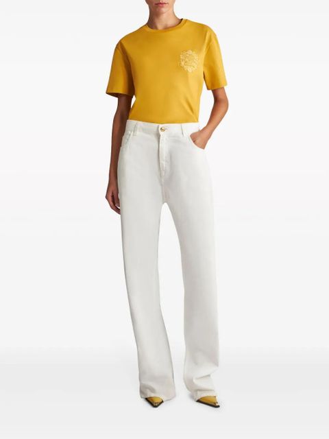 ETRO Pegaso-embroidered wide-leg jeans - White - zdjęcie produktu nr 2