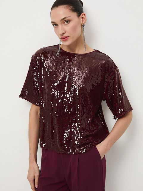 Medicine t-shirt damski kolor bordowy