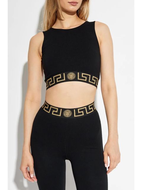 Versace Greca Border sports bra - Black