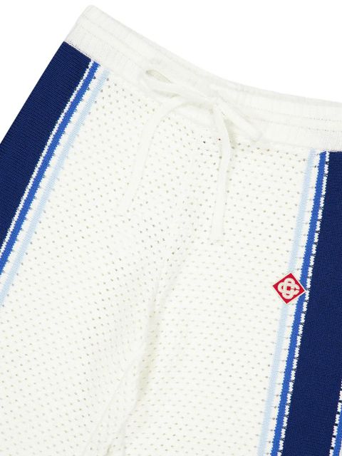 Casablanca mesh-stripe track pants - White