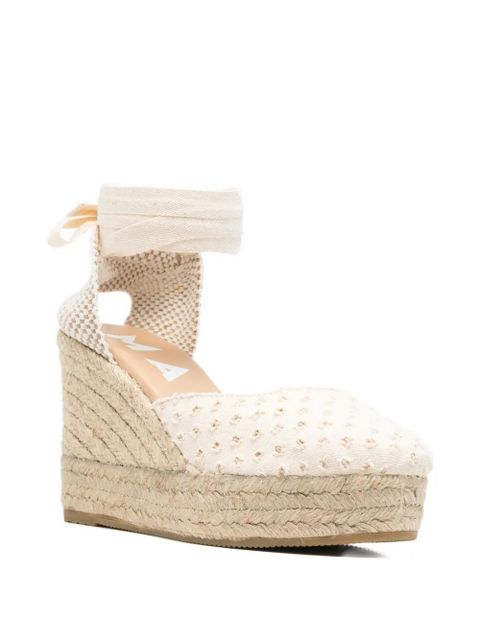 Manebi Yucatán lace-up heeled espadrilles - Neutrals - zdjęcie produktu nr 2