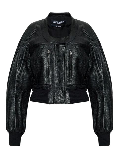 Jacquemus Tore zip-up bomber jacket - Black - zdjęcie produktu nr 1