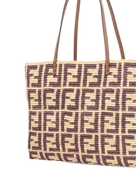 FENDI large crochet tote bag - Neutrals - zdjęcie produktu nr 2