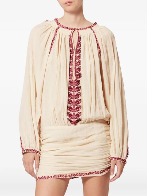 MARANT ÉTOILE Ludy pleated mini dress - Neutrals