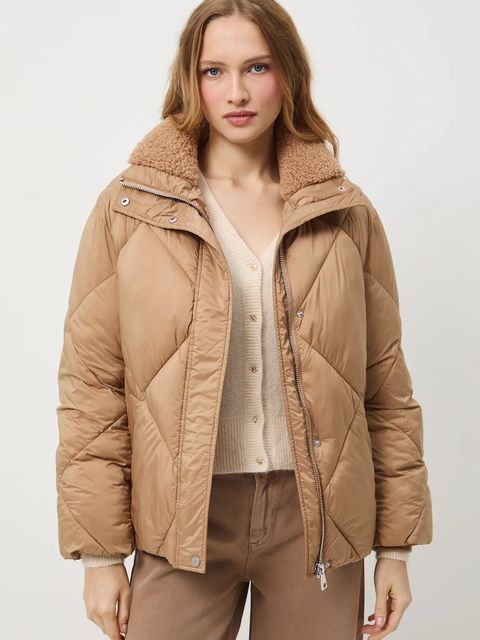 Medicine kurtka damska kolor beżowy zimowa - zdjęcie produktu nr 1