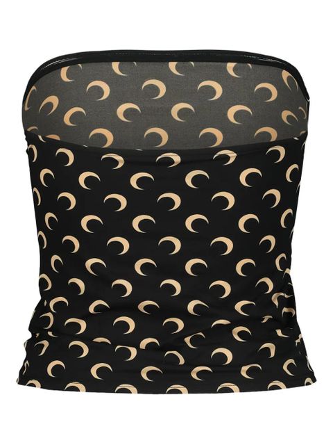 Marine Serre moon-print tube top - Black - zdjęcie produktu nr 2