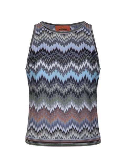 Missoni snake-pattern sleeveless top - Blue - zdjęcie produktu nr 1