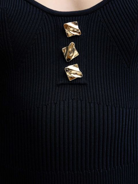 Fracomina sukienka kolor granatowy mini rozkloszowana FS25WD5004K41601