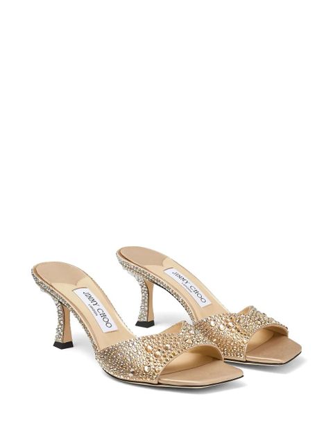 Jimmy Choo 70mm Skye satin sandals - Gold - zdjęcie produktu nr 2