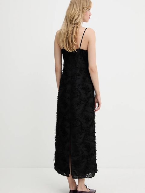 Samsoe Samsoe sukienka SALAZIO kolor czarny maxi prosta F25200087 - zdjęcie produktu nr 2