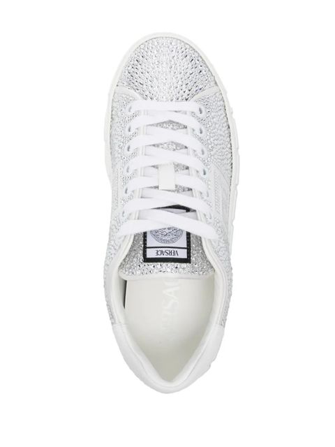 Versace Crystal Greca sneakers - White