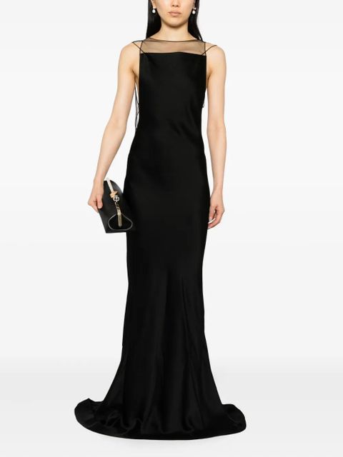 Maison Margiela Hammered satin gown - Black - zdjęcie produktu nr 2