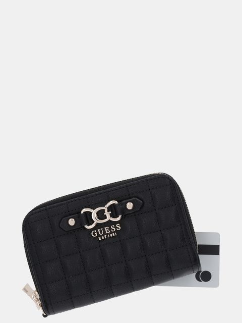 Guess portfel NADIRA damski kolor czarny SWQG84 24164