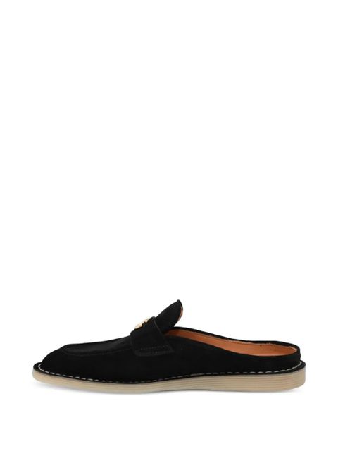 Dolce & Gabbana logo-plaque mules - Black