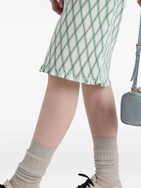 Prada patterned cotton midi skirt - Green