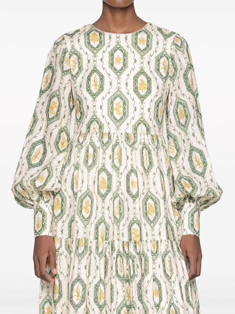 Agua By Agua Bendita Nuez Calado maxi dress - White