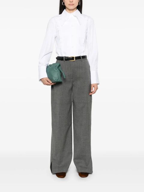 Jil Sander ruffle-trim shirt - White - zdjęcie produktu nr 2