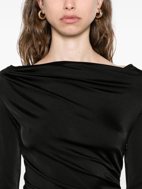 Victoria Beckham cowl-neck draped maxi dress - Black