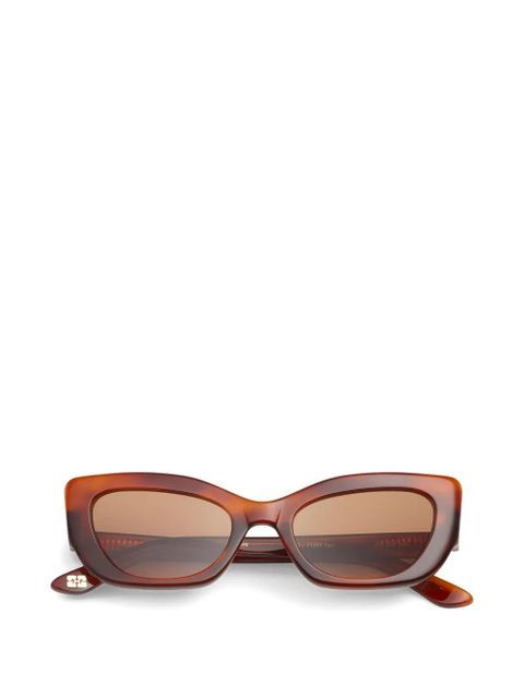 GANNI x Ace & Tate Sadie oval-frame sunglasses - Brown