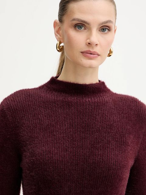 Morgan sweter MORIK.N damski kolor bordowy z półgolfem MORIK.N