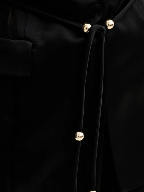 Pinko marynarka kolor czarny jednorzędowa gładka 105604 A2RA