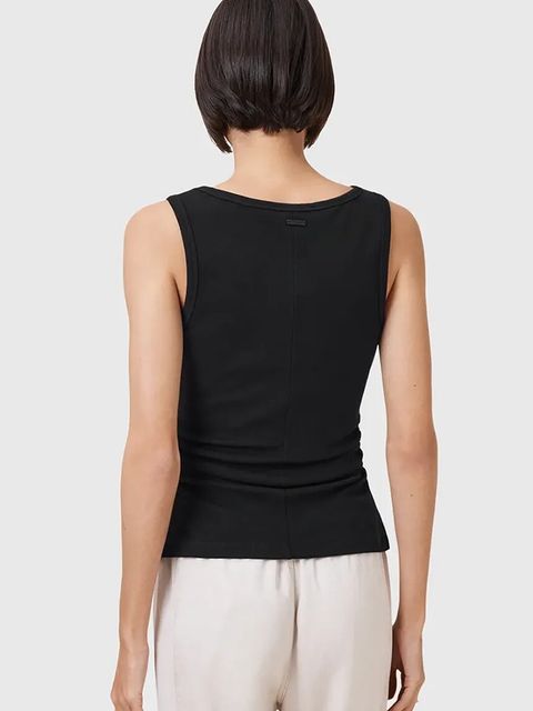 AllSaints top bawełniany KATARINA damskie kolor czarny W192JC