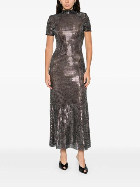 Self-Portrait embellished short-sleeve midi dress - Black - zdjęcie produktu nr 2