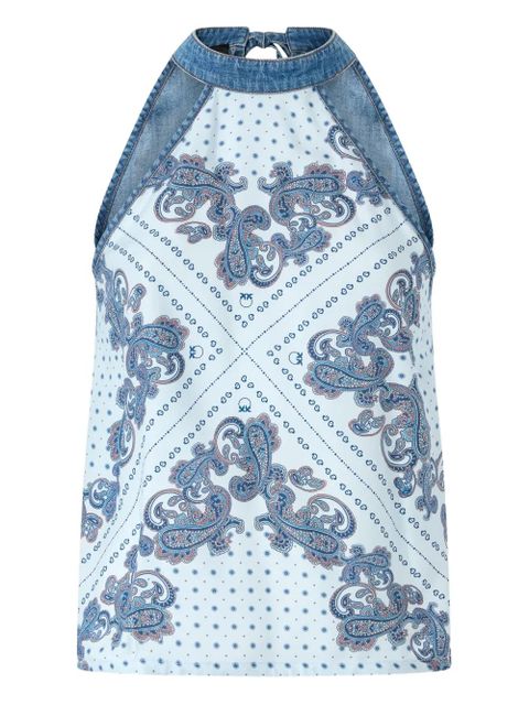 PINKO halter-neck patterned top - White - zdjęcie produktu nr 1