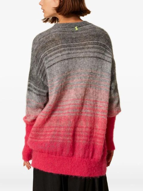 TWINSET stripe-pattern sweater - Grey