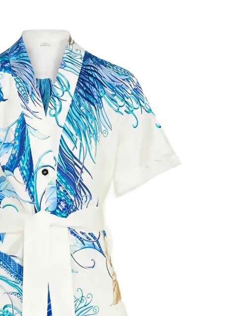 Ferragamo floral print belted dress - White - zdjęcie produktu nr 2