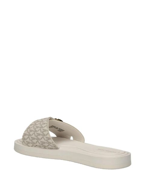 Michael Kors logo detail buckle slides - Neutrals