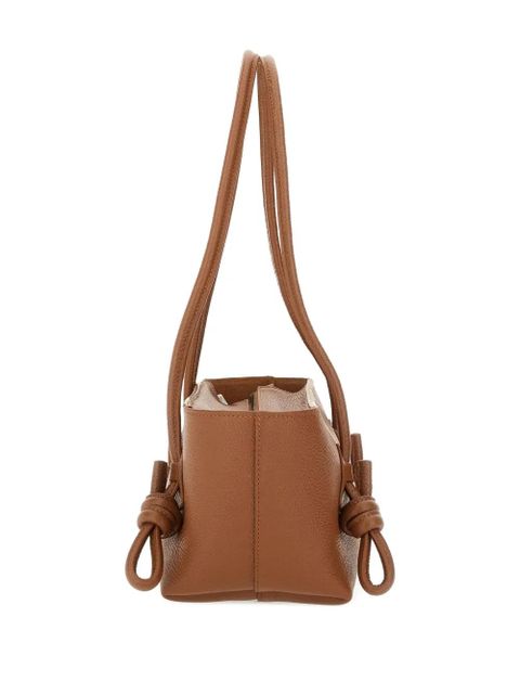 Hereu knotted leather shoulder bag - Brown