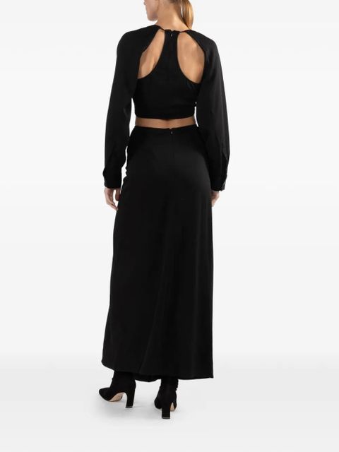 Christopher Esber cut-out long-sleeves blouse - Black