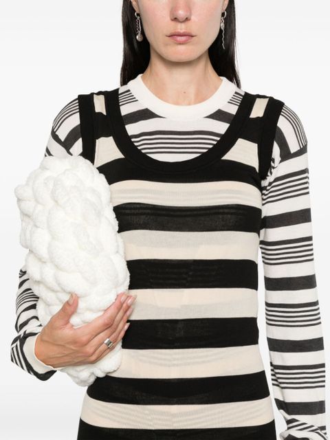 Marni stripes cotton midi dress - White