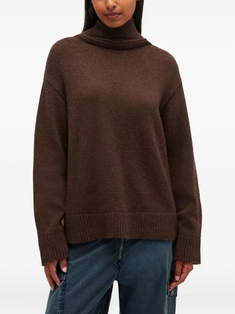 GANNI high-neck open-back pullover - Brown - zdjęcie produktu nr 2