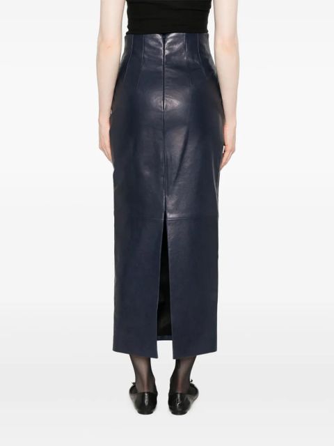 KHAITE Loxley midi skirt - Blue