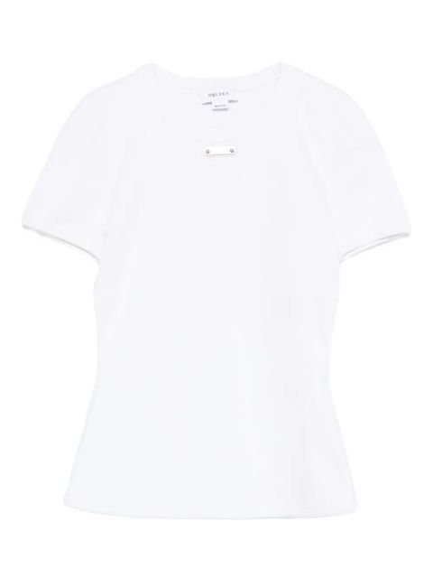 Alexander McQueen logo-plaque knitted top - White - zdjęcie produktu nr 1