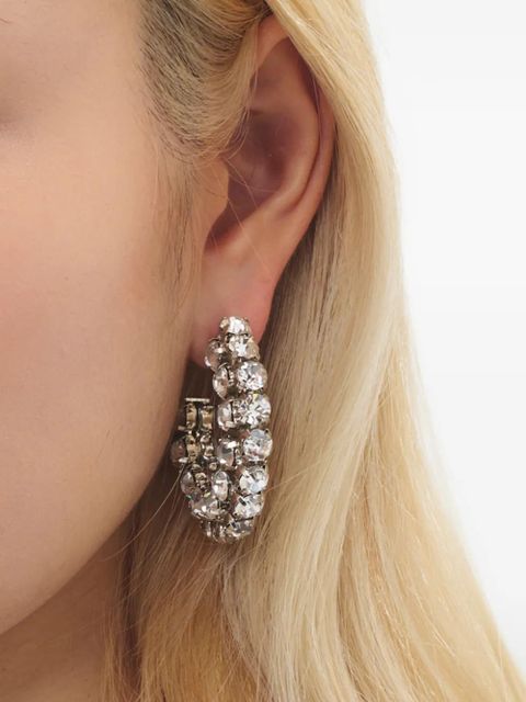 AREA crystal hoops earrings - Silver - zdjęcie produktu nr 2