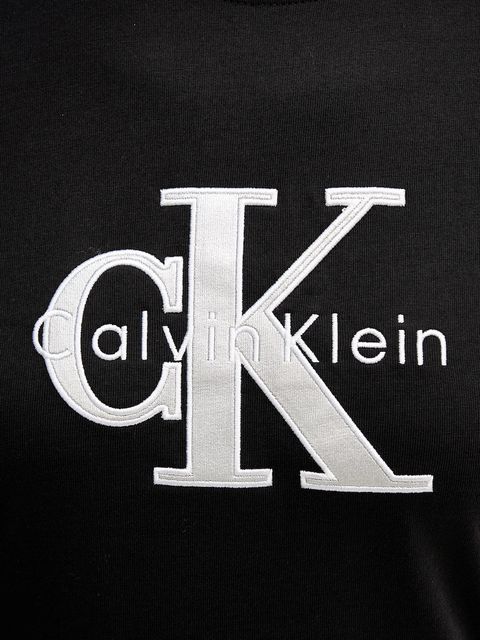 Calvin Klein Jeans longsleeve bawełniany kolor czarny LV047E820G
