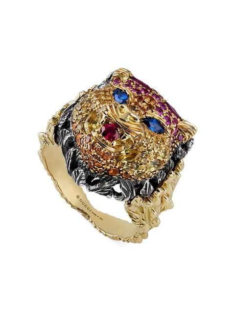 Gucci 18K yellow gold Le Marche des Merveilles multi-stone ring