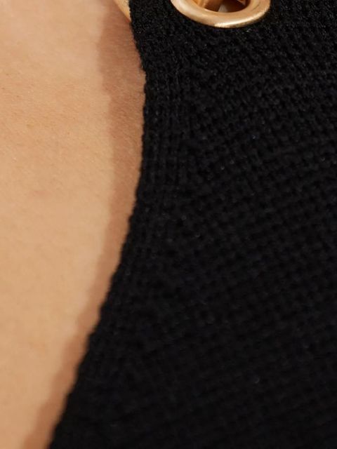 Cult Gaia pearl-embellished backless dress - Black - zdjęcie produktu nr 2