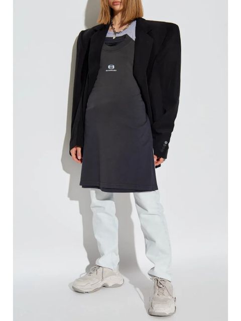 Balenciaga distressed contrasting trim jeans - Blue - zdjęcie produktu nr 2