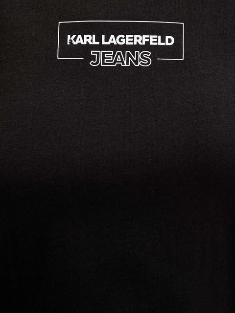 Karl Lagerfeld Jeans t-shirt bawełniany damski kolor czarny A4W17003