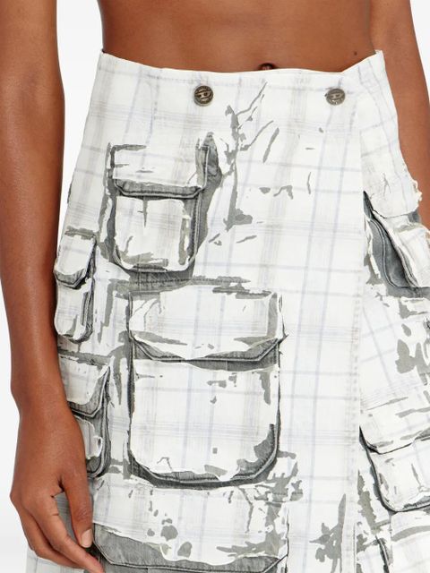 Diesel De-Vorin-Fsi1 midi A-line skirt - Grey - zdjęcie produktu nr 2